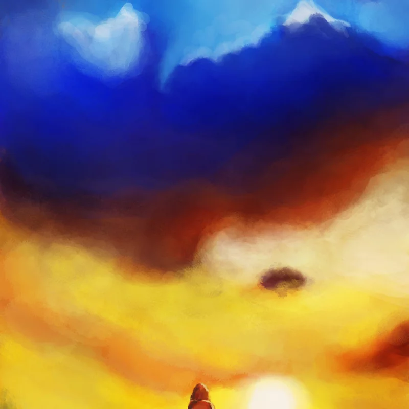 色彩绚烂的风光画